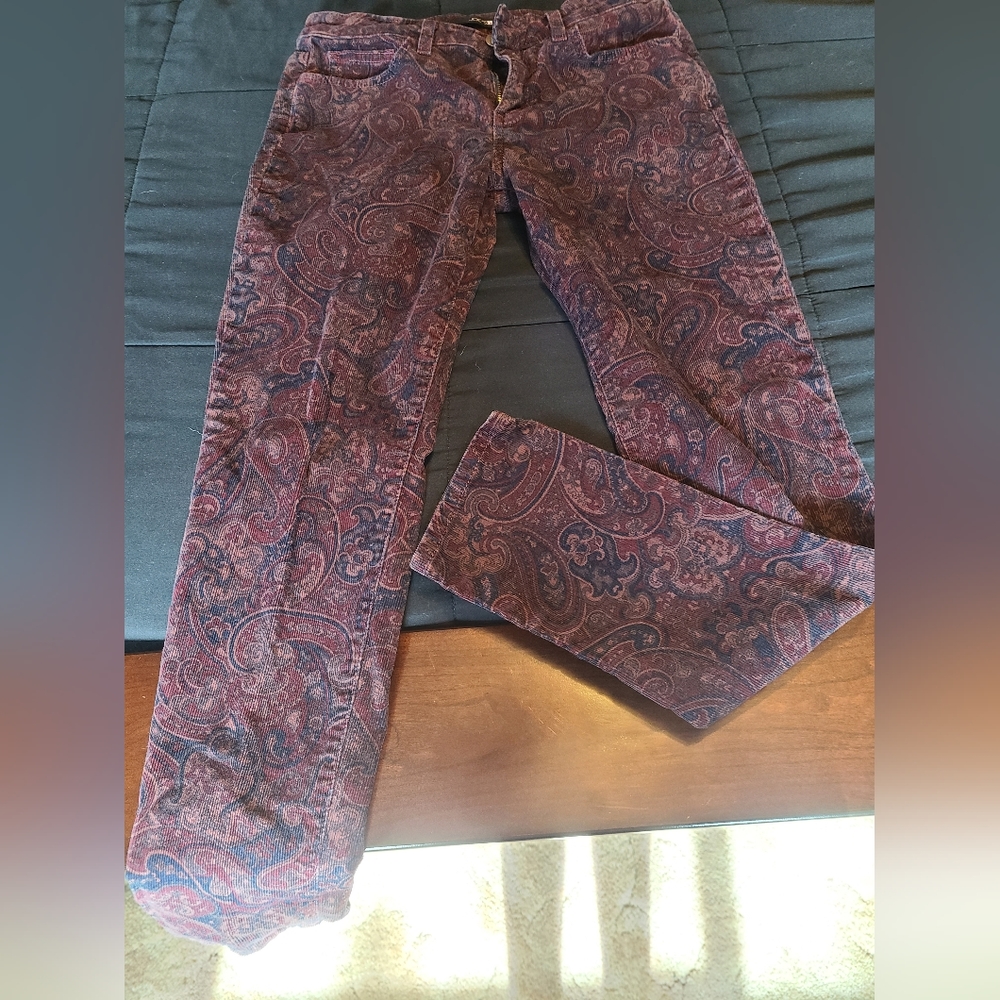 Joe's Jeans Jeans Joes Paisley Printed Corduroy Skinny Pants
